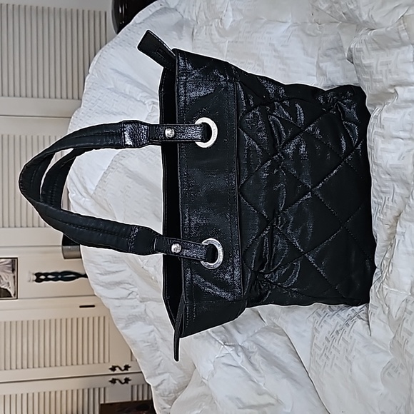 AUTHENTIC CHANEL QUILTED HAND TOTE BAG CANVAS/L… - Picture 11 of 12